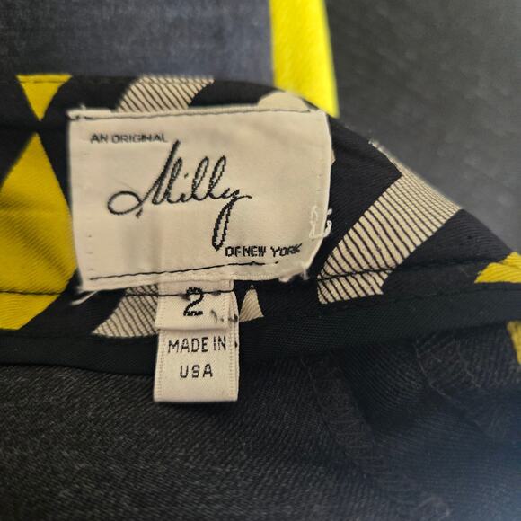 Milly of New York Tuxedo Pants Wool Silk Gray Slim Leg Mid Rise Women 2 - Picture 10 of 12